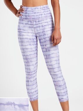Athleta Elation Printed Capri Tight Leggings 🤍 Tahiti Dusk Purple ✨
